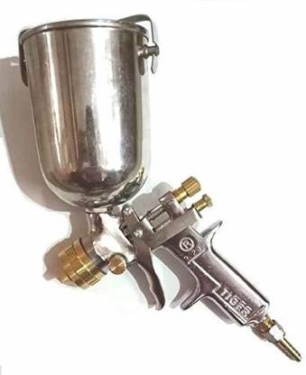 TIGER Paint/Color Spray Gun with SS Bucket/Cup Heavy Duty Size 1 Pint 473ml Model 2021 Air Assisted Sprayer