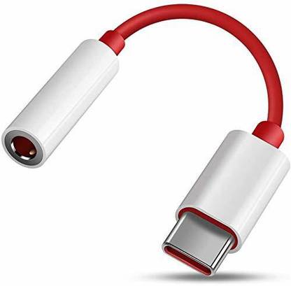 ankSONline Red type c to 3.5mm headphone jack Adapter Phone Converter