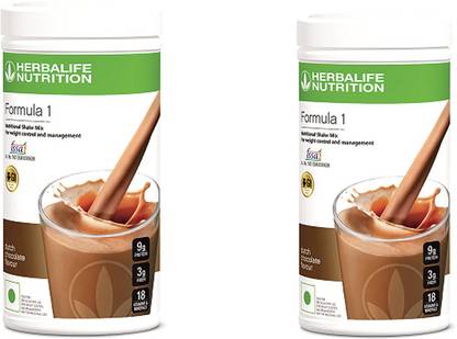 HERBALIFE Formula 1 Nutritional Shake - Chocolate Flavor For Weight Loss 2 PCS Plant-Based Protein