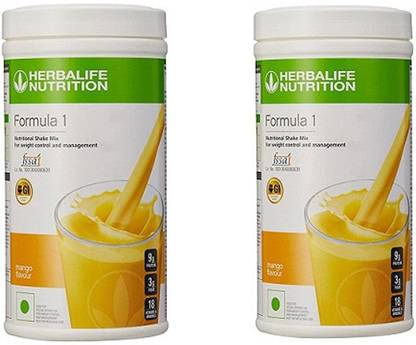 HERBALIFE Formula 1 Nutritional Shake - Mango Flavor For Weight Loss 2 PCS Plant-Based Protein