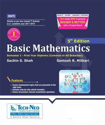 Basic Mathematics ( MSBTE Diploma First Year Semester 1 )