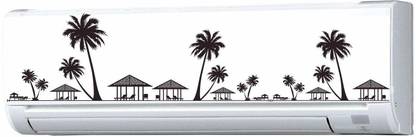Asmi Collections 90 cm Split AC Stickers Beach Wall Stickers Self Adhesive Sticker