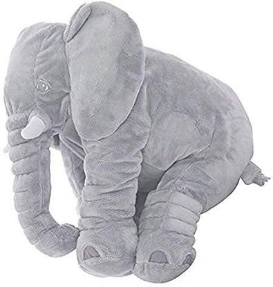 Crispy toys Grey Elephant Soft toy cum Baby Sleeping pillow Stuffed Toys Teddy Bear Pillow - 50 cm (Grey Colour)  - 50 cm
