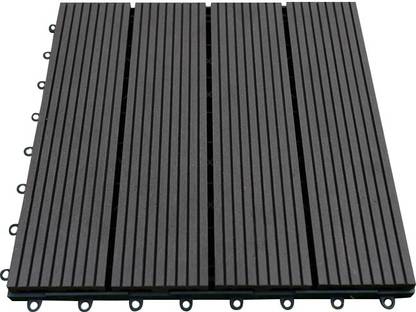 Elastic Wood and Plastic WPC DIY Decking Tile, Interlocking Wood Plastic Composite Panels for Balcony 300mm*300mm Matt Modern