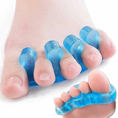 Frackson Bue Silicone Gel Orthotic Toe and Finger Separator Cushion Foot Care (Blue) - 1 Pair