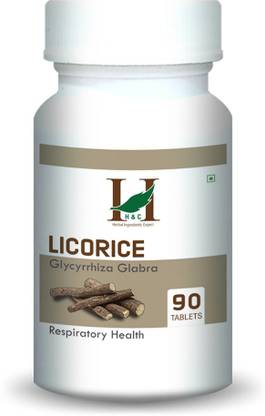 H&C Licorice/ Yashtimadhu / Mulethi Tablets 350 mg | For Gastric Wellness