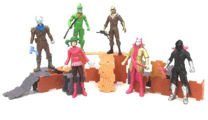 Mubco Fortnite Turbo Builder Set| 6 Figure - 4 Inch | Drift, Raptor, Teknique, Raven, Rangnorak & Rex |5 Weapon|44 Building Materials - Collect Them All