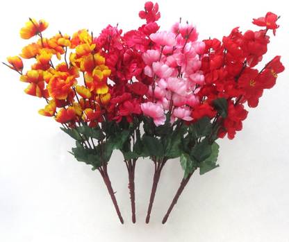 OM COLLECTIONS Mini Orchids Artificial Flower Multicolor Orchids Artificial Flower