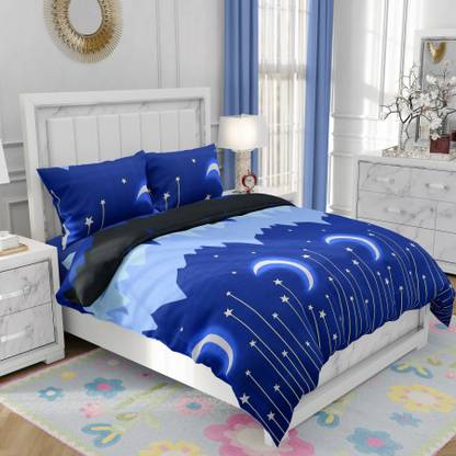 MALLOW 200 TC Polycotton Double 3D Printed Flat Bedsheet