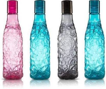 Easymart Unbreakable BPA Free Plastic Water Bottle Set 1000 ML (Multicolor , Pack Of 4) 1000 ml Bottle
