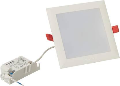 HAVELLS LHEBLEP7IN1W010 10-Watt Non-Rechargeable LED Panel Light 6500k (White , Square) Recessed Ceiling Lamp