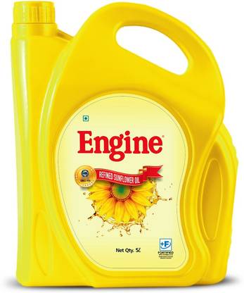 Engine Refined Sunflower Oil - 5 Liter Jar Sunflower Oil Can