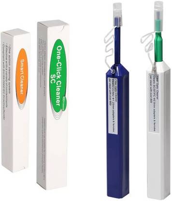 Corslet One-Click Fiber Optic Cleaner, Fiber Optic Connectors Cleaning, Fiber Optic Cleaner Pen with 800+ Cleans for 2.5mm SC/ST/FC and 1.25mm LC/MU UPC/APC Push Type One Click Cleaner Pen Electrical Cleaning Spray
