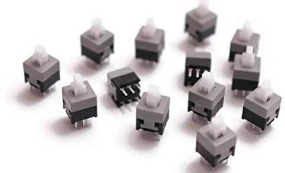 samest 20 pieces Self-locking Button Switch Button Mini Push Button Electronic Components Electronic Hobby Kit