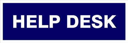 ZEDEF HELP DESK Emergency Sign