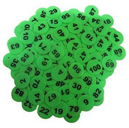 Royals Plastic Numerical Token/Coins Pack of 1 to 100