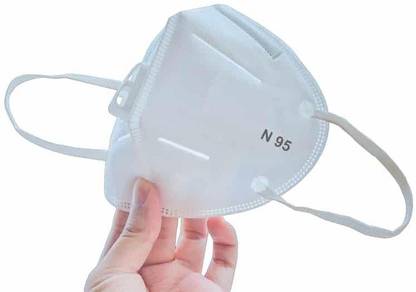 MEDI KARMA Soft, Comfortable, Reusable Face Mask Without Respirator Valve: (Ear Loop, White, Free-Size), Pack of 100 Cloth Mask With Melt Blown Fabric Layer