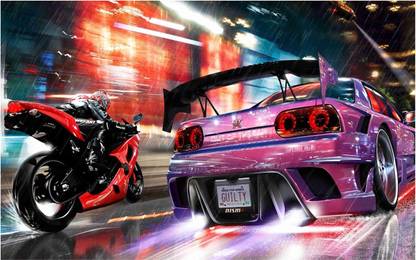 NFS Need for Speed Wall Poster For Room With Gloss Lamination M6 Paper Print