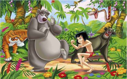 Mowgli The Jungle Book Wall Poster For Room With Gloss Lamination M17 Paper Print