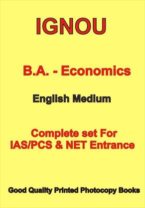 Complete Economics Study Notes In English By BA-IGNOU For UGC NET And IAS Entrance
