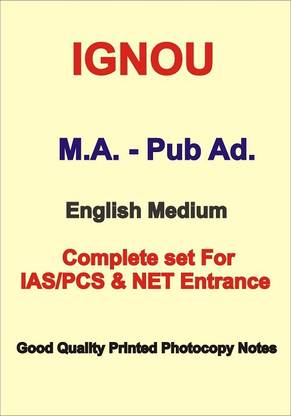 MA IGNOU Public Administration Notes In English For UGC NET IAS Mains Entrance