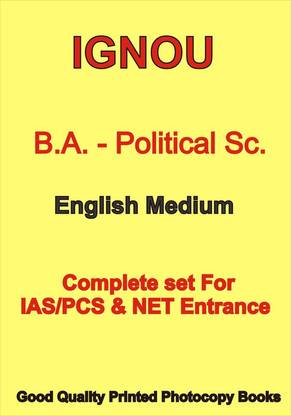 Political Science Complete Study Material In English Medium By BA IGNOU For UGC NET IAS Mains