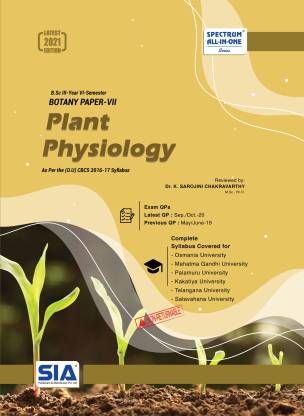 Plant Physiology (Botany Paper - VII) B.Sc III-Year VI-Sem, As Per The (O.U) CBCS 2016-17 Syllabus, Latest 2021 Edition