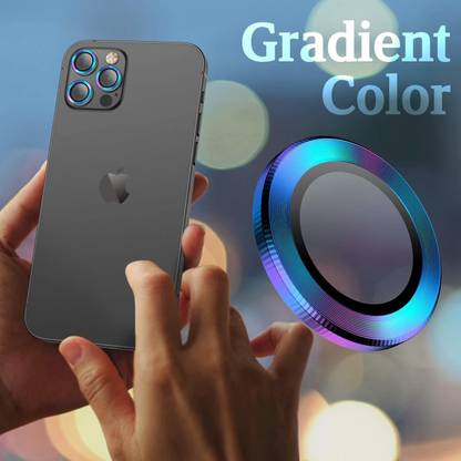 ICREATOR Camera Lens Protector for Iphone 12Pro Rainbow Camera Lance With Inbuilt Tempered Glass Aluminium Alloy Metal Ring Scratch proof Very Easy To Install With Ultra Protection