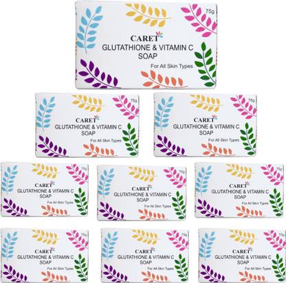Caret Organic Glutathione & Vitamin C Skin Brightening, Whitening Soap - Dermatologically Tested - Paraben & Cruelty Free - For All Skin Types