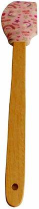 Daily Fest Wood Handled Silicone Spatula, Non-Stick Heat-Resistant, BPA-Free, Dishwasher-Safe with Removable Angled Head, Mixing Spatula