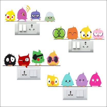 Impression Wall 10 cm Latest Design Switch Board Plug Outlet Standard Size Sticker Self Adhesive Sticker