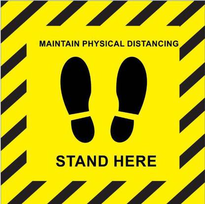 Add Plus Glowsign 30.48 cm sticker poster, Vinyl print,Maintain Social Distancing For Vairus - Inspirational Quotes Design Awesome Motivational & Quirky Painting Art Wall Poster, Posters Frame Not Included, (12 inch X 12 inch Rolled) Fine digital Print (12 inch X 12 inch, Rolled) Self Adhesive Sticker