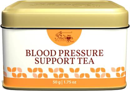 The Indian Chai Blood Pressure Support Tea 50g with Beetroot, Jatamansi, Burdock Root, Ashwagandha etc for Cholesterol & Metabolism Herbal Infusion Tea Vacuum Pack