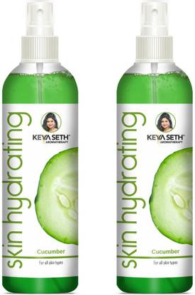 KEYA SETH AROMATHERAPY Skin Hydrating Cucumber Toner-Anti Pigmentation, Soothes, Sunburn Treats Open Pores, Control Excess Oil with Cucumber Extract for Sensitive Skin ( 200ml X 2) Men & Women