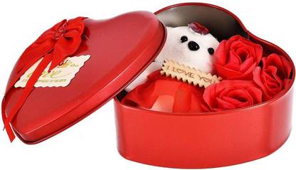 SRYK Artificial Flower, Soft Toy Gift Set