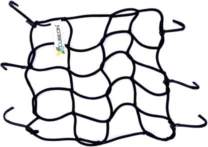 Cubeon Super Flexible Strong Bungee Cargo Net/Seat Jali for Bikes (BLACK) Vehicle Cargo Net
