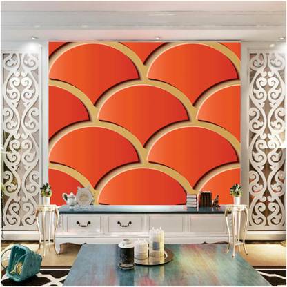 digital print world Abstract Orange Wallpaper
