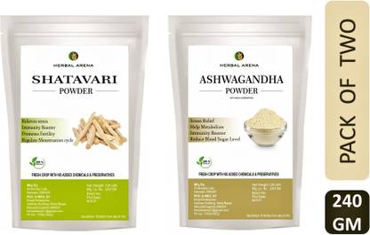 हर्बल एरेना Natural Ashwagandha Shatavari Powder ( churna )