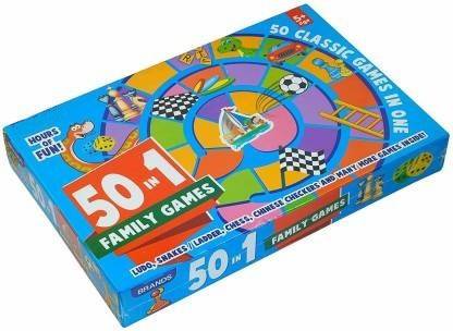 jmv Creation 50 in 1 Family Games play Party & Fun Games Board Game. Board Game Accessories