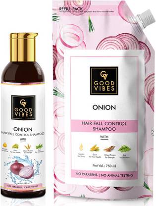 GOOD VIBES Onion Hair Fall Control Shampoo Super Saver Combo