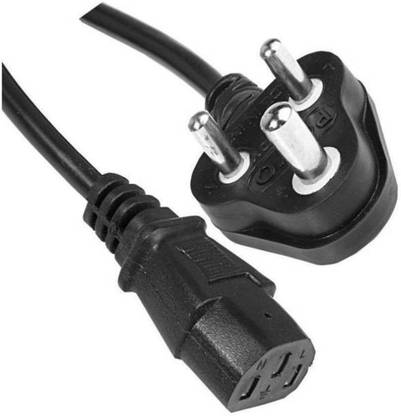 PAC Power Cord 1.5 m 3 Pin Power Cord Cable for Computer, Monitor, Printer, UPS, PC SMPS - 1.5 meter