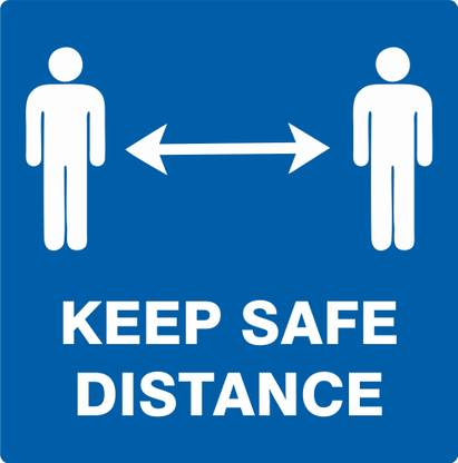 ZEDEF KEEP SAFE DISTANCE Emergency Sign