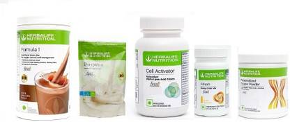 Herbalife Nutrition WEIGHT GAIN COMBO: FORMULA 1 MIX+ SHAKEMATE+ AFRESH+ PROTEIN POWDER+CELL ACTIVATOR Energy Drink