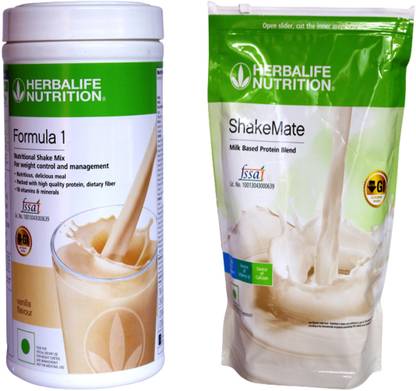 HERBALIFE Formula 1 Shake- Vanilla Flavor With Shake Mate - Vanilla Flavor For Weight Loss Protein Shake