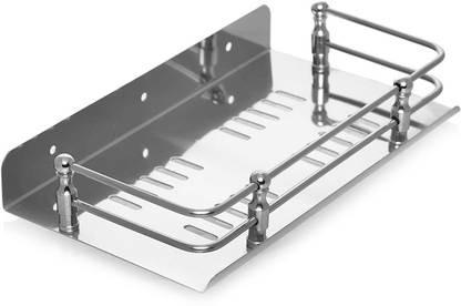 Flipkart SmartBuy Stainless Steel (18 Length x 5 Width Inch) Wall mounted Shelf / Bathroom Rack / Cosmetic-Shampoo-Bottle Rack / Multipurpose Storage Rack Steel Wall Shelf