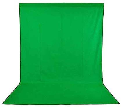 Tyfy Chroma Green Screen Backdrop Background for Photography, Videography, Online Classes, Youtubers, Studios, Vloggers Etc. All Kind of Professional Filming Shooting & Editing Fabric Cotton Size 8*12 Reflector Reflector