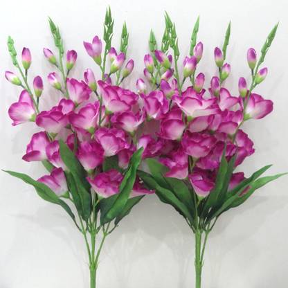 OM COLLECTIONS Gladiolus Artificial Flower Purple Gladiolus Artificial Flower
