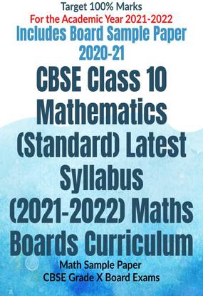 CBSE Class 10 Mathematics (Standard) Latest Syllabus (2021-2022) Maths Boards Curriculum