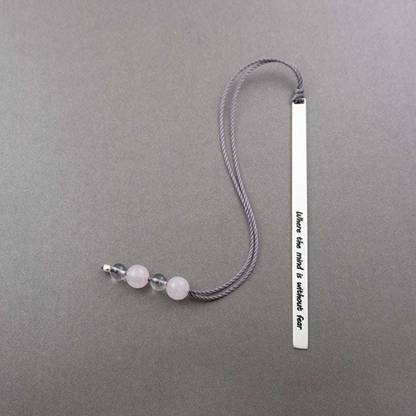 Fourseven 925 Sterling Silver Bookmark | Mind Without Fear Silver Bookmark for Unisex Sterling Silver Bookmarks Bookmark
