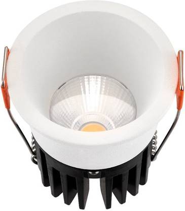 LEDOLUX 12-Watt Warm White 3000K Round LED Cob Anti-Glare Recessed Spotlight for False Ceiling | Ceiling led Light for Home,Office,Kitchen, Hallway, Living Room.[Energy Class A++] Recessed Ceiling Light Ceiling Lamp